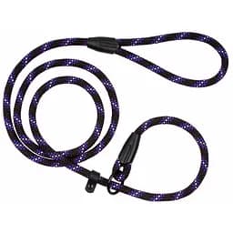 Поводок-удавка для собак Barksi Active (длина 183 см диаметр 12 мм) черно-фиолетовый