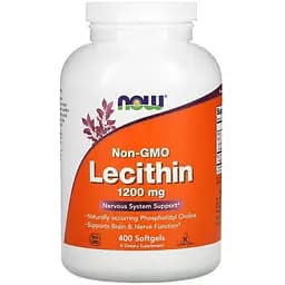 Натуральная добавка NOW Lecithin 1200 mg, 400 капсул