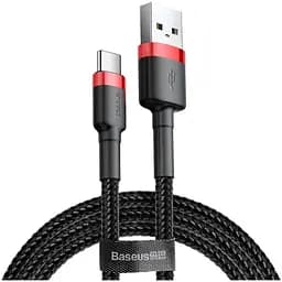 Кабель Baseus cafule Cable USB For Type-C 2A 2 м Червоний+Чорний