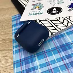 Чохол для навушників MAKE Apple AirPods 1/2 Silicone Blue - мініатюра 4