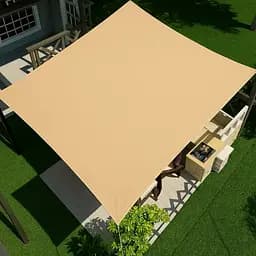 Тент навес затеняющий водонепроницаемый прямоугольный 3х5м Оксфорд (Бежевый)