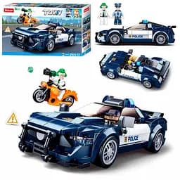 Конструктор SLUBAN Полиция, M38-B1063, 284 детали, машина, мотоцикл, фигурки