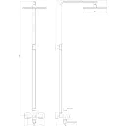 Душова система Globus Lux Milano VAN-GLM-0026-11-Graphite, Графіт - мініатюра 5