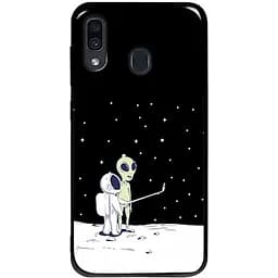 Чохол-накладка Toto Pure TPU 2 mm Print Case Samsung Galaxy A20/A30 #40 Ufo Moon Black