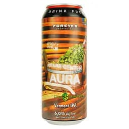 Пиво Forever Relax Center Aura світле нефільтроване 6% 0,5 з/б