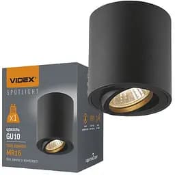 Светильник Videx под лампу GU10 накладной черный (VL-SPF12A-B)
