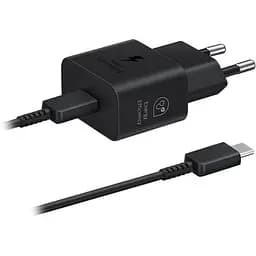 Зарядний пристрій Samsung 25W USB-C Type-C to Type-C Charger HC Black