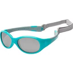 Детские солнцезащитные очки Koolsun Flex 0+ бирюзовые с серым (KS-FLAG000)