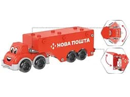 Конструктор металевий Фура Нова пошта, ТехноК (1416), 135 дет. - мініатюра 3