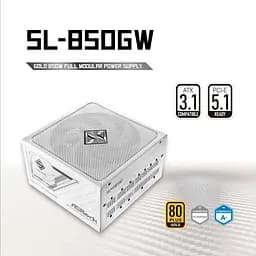 Блок живлення ASRock Steel Legend 850W ATX 3.1 80+ Gold White (SL-850GW) - мініатюра 2