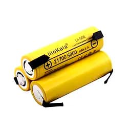 Акумулятор Liitokala 21700 Lii-50Е 3.7 V 5000 mAh з виведеннями під паяння (Жовтий) - мініатюра 2
