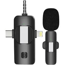 Бездротова петличка Savetek P29 3в1 Lightning + Type-C + miniJack Чорний (1213)