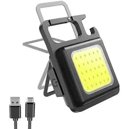 Ліхтарик багатофункціональний з карабіном Rechargeable Keychain Light акумуляторний 3 режими