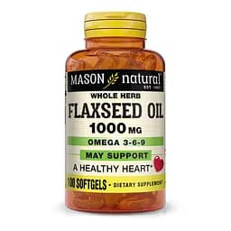 Жирні кислоти Mason Natural Flax Seed Oil 1000 mg Omega 3-6-9 100 капсул