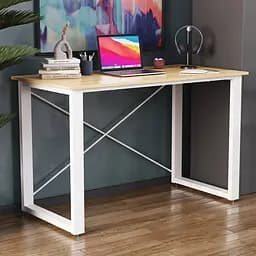 Письмовий стіл Ferrum-decor Драйв 750x1200x700 Білий метал ДСП Дуб Артізан 16 мм (FRD-103190)