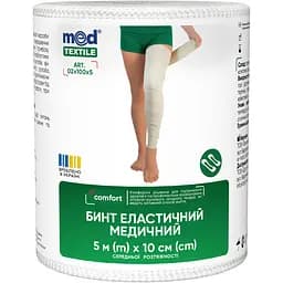 Бинт еластичний MedTextile середньої розтяжності 5 м х 10 см