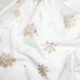 Дитяча постільна білизна фланель Cosas SNOWFLAKES GOLD CS3 110х140см (Flannel_SnowflakesGold_El80-29Amber_140) - мініатюра 9