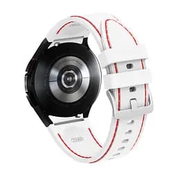 Ремінець для Samsung Galaxy Watch 4 40mm - біло-червоний ширина кріплення 20мм силікон Watchbands RLine (W44-1WB29798668) - мініатюра 3