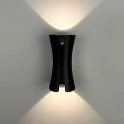 Фасадне LED бра чорного кольору 18х9 см | Line F | Арт. 9601В С 10W 3000K IP54 ВК - мініатюра 4