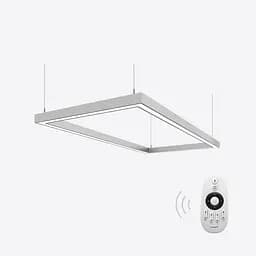 Димуємий світлодіодний світильник X-LED 180Вт прямокутник сірий (1240x640x43)