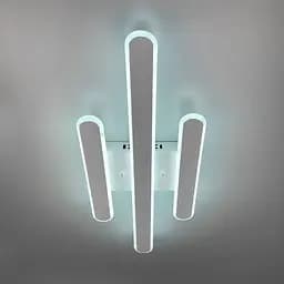 Стельова LED люстра в білому корпусі 62х25х6 см | Line F | Арт. 6203-3 WT - мініатюра 6