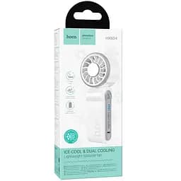 Портативний вентилятор Hoco HX604 handheld folding fan 3000 mAh White - мініатюра 4