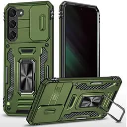 Ударостійкий чохол Camshield Army Ring для Samsung Galaxy S21+ Оливковий / Army Green