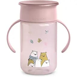 Пляшка-непроливайка Suavinex Bear Family 340 мл рожева (402646)