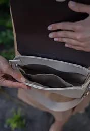 Жіноча шкіряна сумка Ruby L ясно-бежева - мініатюра 8