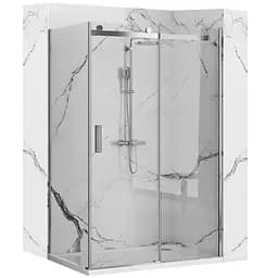 Душевая кабина Rea Nixon 80x150 P chrome REA-K5010 + REA-K5009, правая, прозрачная, хром