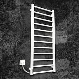 Електрична рушникосушарка Kosser Лофт 1200x500 EL тайм. білий ДЛФ04ELW, Білий матовий, Ліве