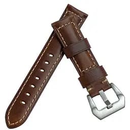 Кожаный ремешок Primolux F001 Steel buckle для часов Honor MagicWatch 2 42 мм Brown