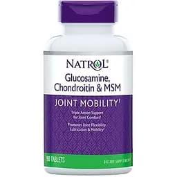 Препарат для суглобів і зв'язок Natrol Glucosamine Chondroitin MSM, 90 таблеток