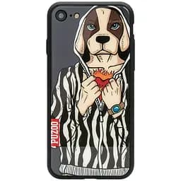 Чохол-накладка PUZOO Glass Printing with TPU Yuppie iPhone 7/8/SE 2020 Uncle Deng