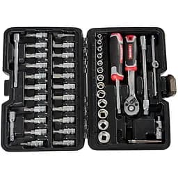 Набір головок торцевих Vitals Master з тріскачкою 1/4" 46 предметів (186167) - мініатюра 3