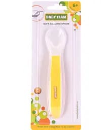 Ложечка м'яка силіконова Baby Team, жовтий (6102_желтый) - мініатюра 3