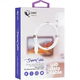 USB-кабель з магнітами Krazi Super KZ-UC001m MicroUSB White - мініатюра 3