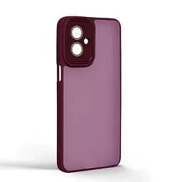 Защитный чехол для Motorola G55 5G, бордовый, ShadeX, противоударный, матовый, панель PC+TPU, защита всего корпуса, амортизация ударов при падении, ArmorStandart (ARM83389) - мініатюра 2