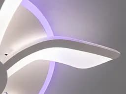 Люстра стельова LED Diasha 2480/3+3WH, 55W, 3200K-6500K, білий метал, сучасний стиль для дому - мініатюра 5