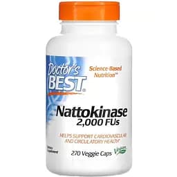 Наттокиназа Doctor's Best Nattokinase 2000 FU 270 вегетарианских капсул