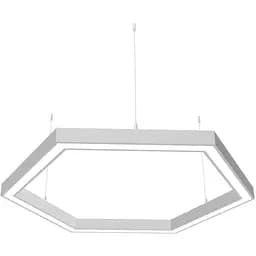 Лінійний світлодіодний світильник X-LED Шестикутник LSNH-120 керований через мережу 120 Вт 750x860 мм сріблястий