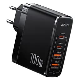 Зарядний пристрій 4 порти 100 вт Usams-UC Fast Charger Kit T44 100 W 4 Ports GaN Fast Charger - мініатюра 4