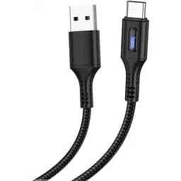 Кабель Hoco U79 Admirable smart power off charging data cable for Type-C Чорний