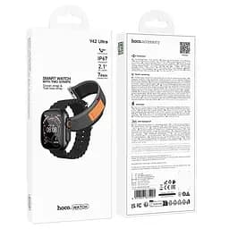 Смарт-годинник Hoco Y42 51mm, 260 mAh, IP67 Ultra Smart watch (call version) Black (6942007675291) - мініатюра 2