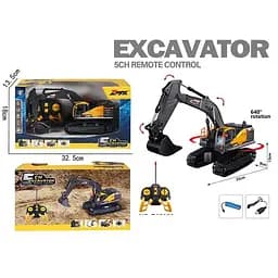 Машина спецтехники на радиоуправлении "Экскаватор", подсветка, аккумулятор 3.7V, масштаб 1:24, гусеничный ход, автоматическое движение ковша, подвижная платформа с трещоткой Z6825A