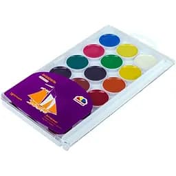 Набір дитячої акварелі Гамма Творчість 18 кольорів без пензлика пластик