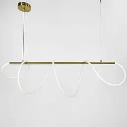 Латунная удлиненная люстра с гибкой LED лентой 170 см Ст. Y 410-1500 AB | Line F