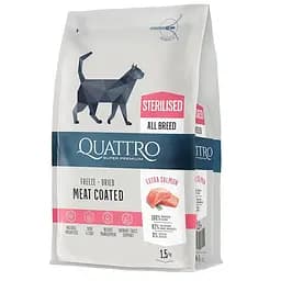 Корм Quattro Cat Sterilized Salmon для стерилізованих котів з лососем 1.5 кг