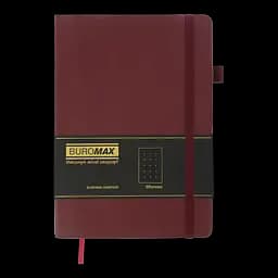 Блокнот діловий Buromax Logo2U Brief А5 96 арк. в крапку обкладинка штучна шкіра бордовий (BM.295304-13) - мініатюра 2