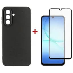Чехол для мобильного телефона Dengos Carbon Kit for Samsung Galaxy A17 case + glass Black (DG-KM-160)